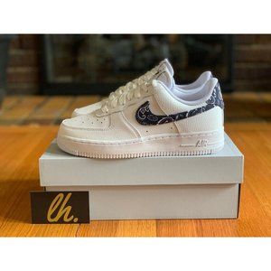 Size 6.5 w Nike Air Force 1 Low "Black Paisley"